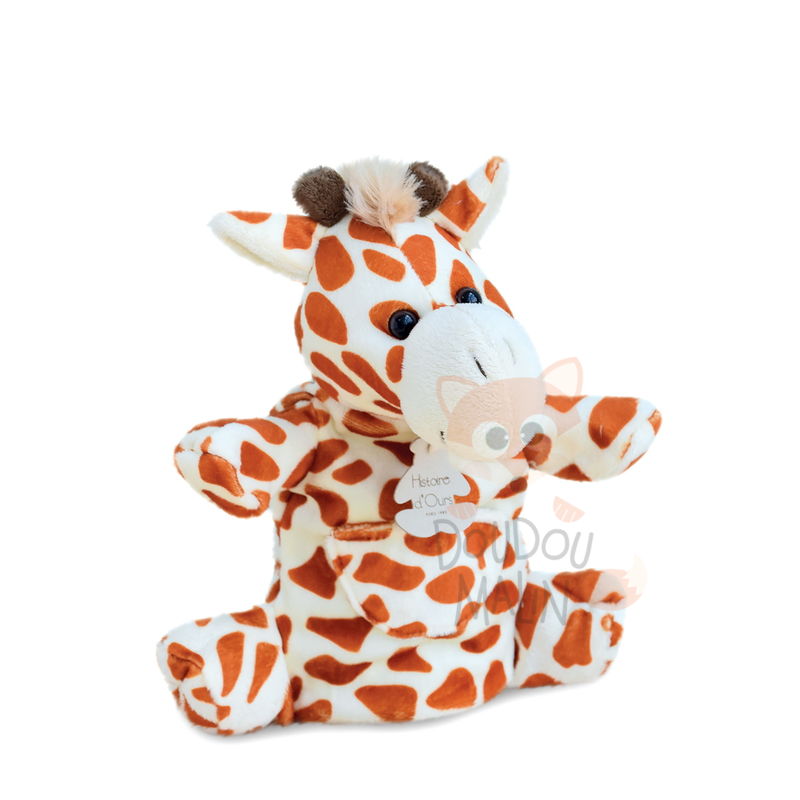  handpuppet giraffe beige brown 